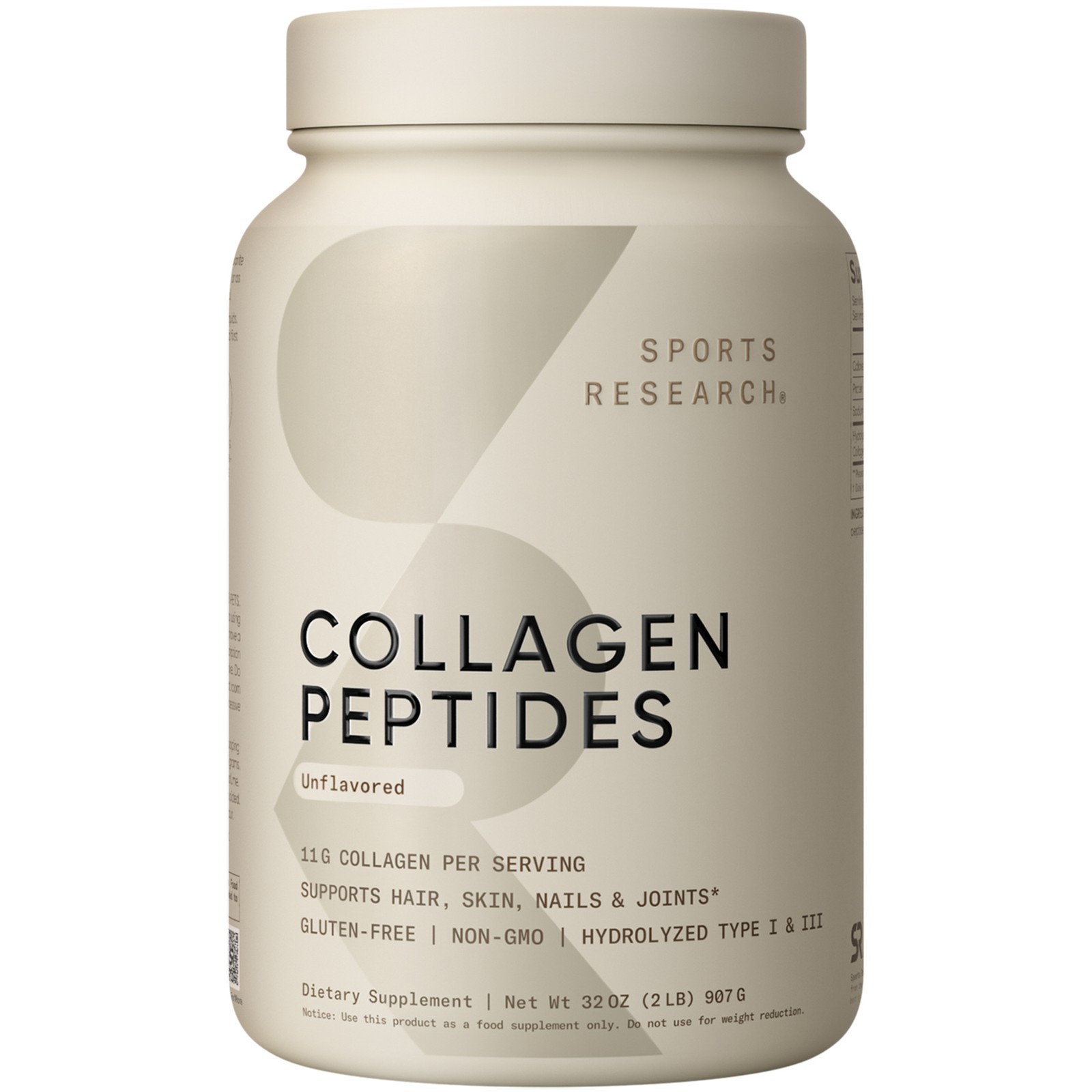 Collagen Peptides – Hydrolyzed Type 1 & 3 Collagen Powder Protein Supplement.
