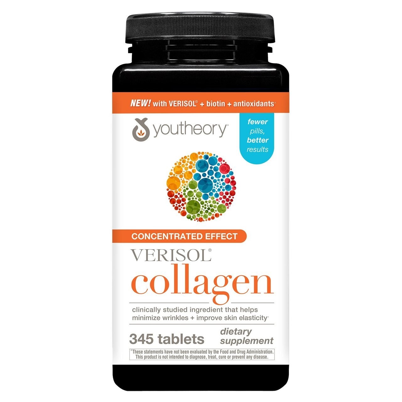 NEW Youtheory Collagen Concentrated Effect Verisol Biotin exp 11/27 345 tab..