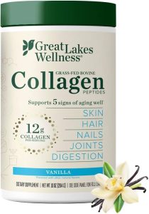 Great Lakes Wellness Collagen Peptides Powder for Skin, Hair, Nails and Joints.
