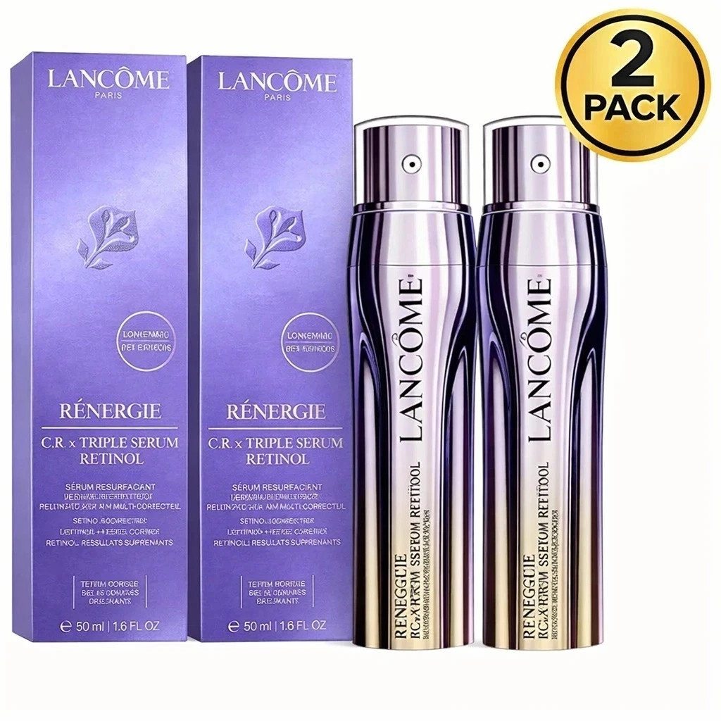 Pack of 2 Lancome Renergie C.R.x Triple Serum RETINOL 1.7 oz / 50mL Best product.