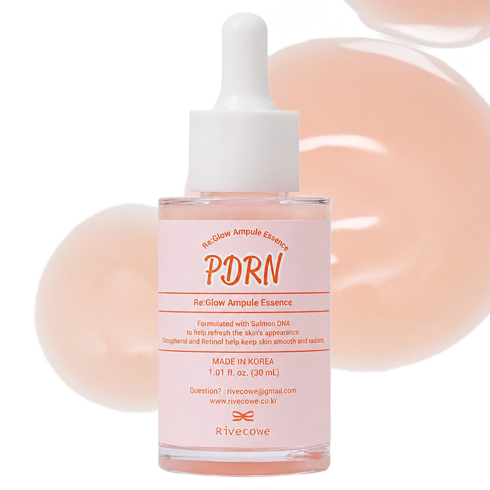 PDRN Re:Glow Ampoule Essence 2-Pack, Korean Glow Serum, Hydrating Facial Serum.