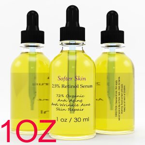 PURE RETINOL VITAMIN A 2.5% + HYALURONIC ACID – RETINOL WRINKLE CREAM / SERUM .