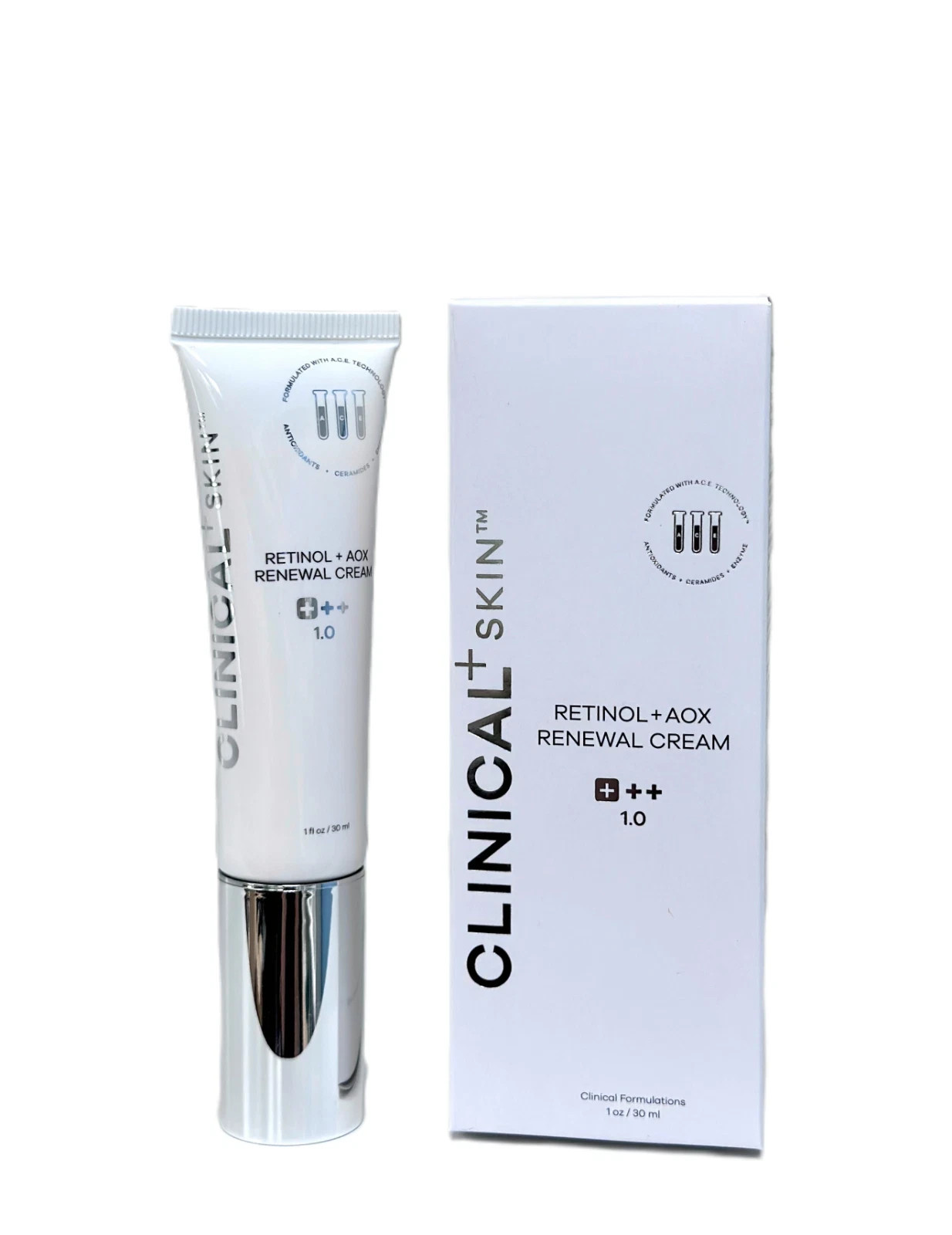 CLINICAL + SKIN Retinol + AOX Renewal Cream 1 oz BRAND NEW.