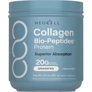 NeoCell Collagen Bio-Peptides Protein – 20oz, Grass Fed for Skin & Joint Support.