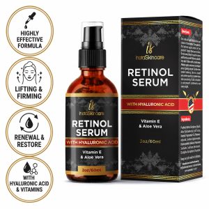 Retinol Serum Hyaluronic Acid Vitamin A E C Aloe Vera Anti-aging For Face 2oz.