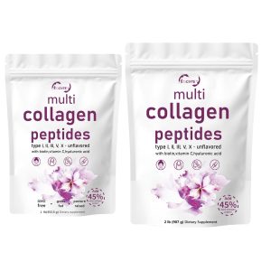 Multi Collagen Peptides Powder-Hydrolyzed Protein Peptides (Type l, ll, v, X).