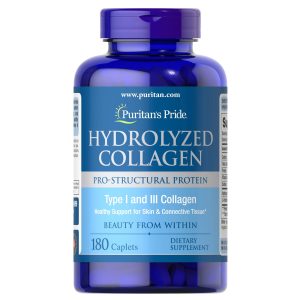 Puritan’s Pride Hydrolyzed Collagen 1000 mg – 180 Caplets.