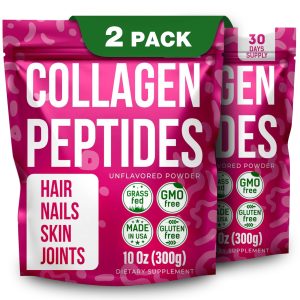 2 Pack Collagen Peptides Powder Hydrolyzed Types I III Keto Grass Fed 20oz Total.