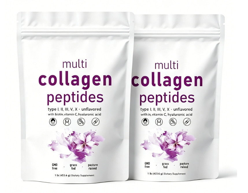 2 lb Multi Collagen Peptides Powder Hydrolyzed Protein Peptide Type I,II,III,V,X.