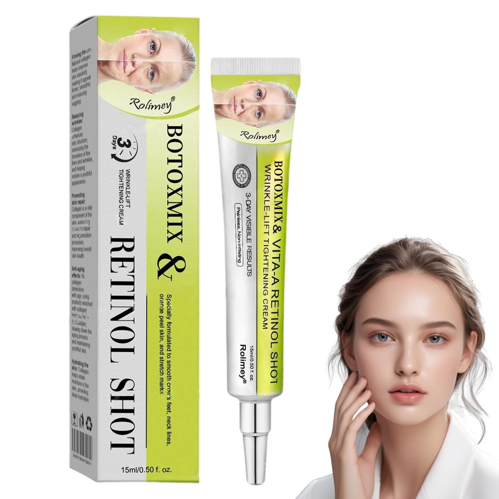 Rolimey Vita-A Retinol Firming Cream, Smoothing Daily Skin Care.
