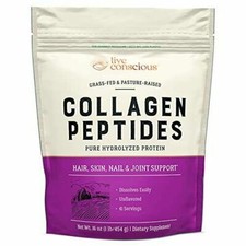 Live Conscious Collagen Peptides Hair, Skin, Nail & Joint Support 16 Oz.
