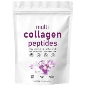 Multi Collagen Peptides Powder – Hydrolyzed Protein Peptides (Type I,II,III,V,X).