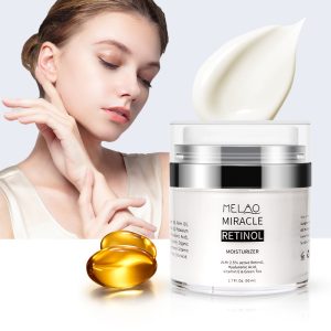 VITAMIN E + 2.5% RETINOL + HYALURONIC ACID HA Organic Anti-Aging Wrinkles Cream .
