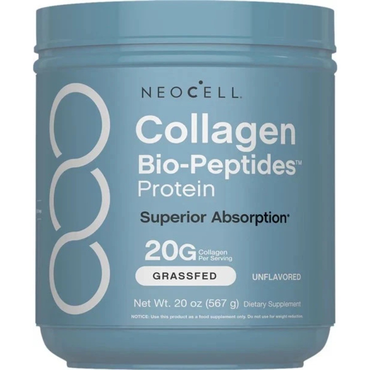NeoCell Bioactive Collagen Powder for Skin Elasticity & Joint Health, 20oz.