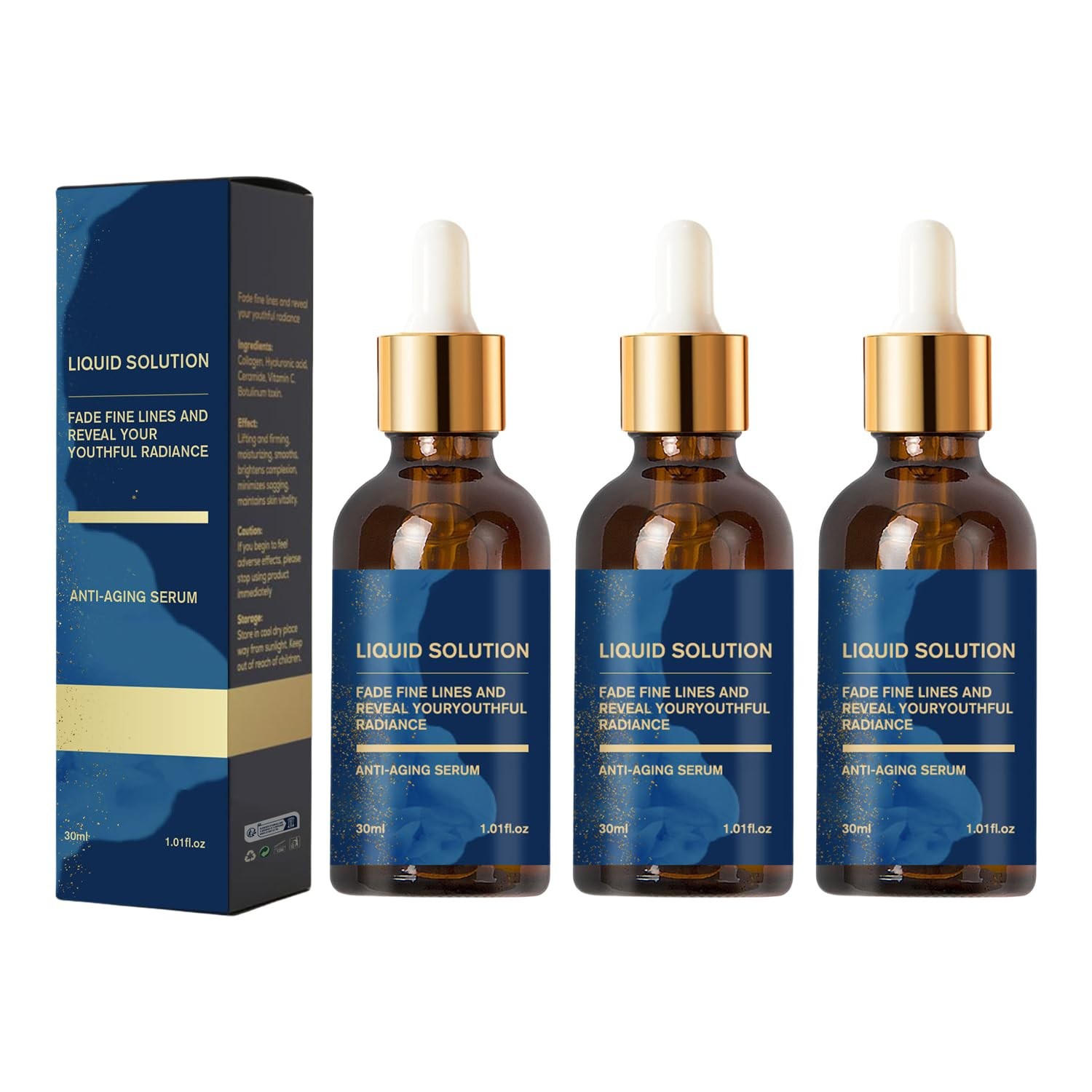 3 Pcs Olavita Serum Facial Serum, Liquid Solution anti Aging Serum,Vitamin C Gel.