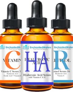 RETINOL + HYALURONIC ACID + VITAMIN C Anti-Aging Wrinkle Gel-Cream-Serum 3-Pack.