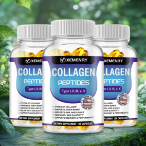 Collagen Peptides 1800mg – Anti-aging, Skin Health – Types I,II,III,V,X.