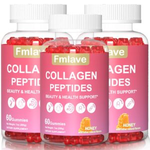 3Pack Collagen Gummies for Hair Skin and Nail, Premium Collagen Supplement 180ct.