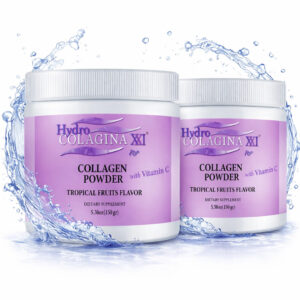 2 Pack Collagen Powder with Vitamin C Tropical Flavor Skin Hair Nails Support.