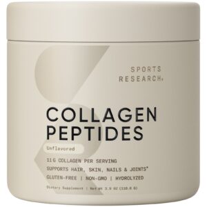 Collagen Peptides 3.9oz 10srv Unflavored Hydrolyzed Skin Joints Nails.