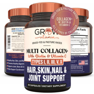 Nutrivein Multi Collagen Pills with Biotin  Capsules – Hair, Skin, Nails and Bones.