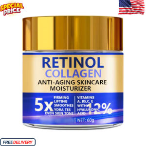 Retinol Collagen Moisturizing Cream 60g/2.12oz, Face Cream with Hyaluronic Acid.