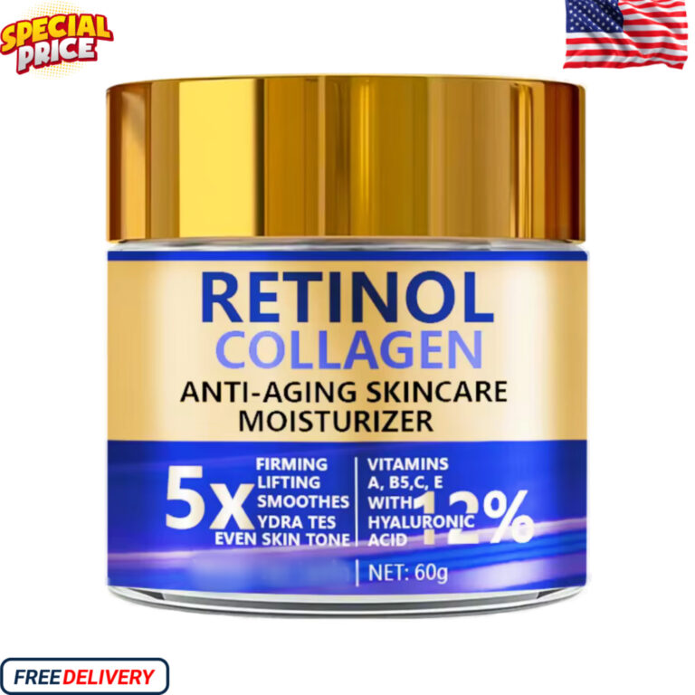 Retinol Collagen Moisturizing Cream 60g/2.12oz – Face Cream with Hyaluronic Acid.